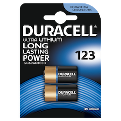 2 Batterie 3V Lithium 123 Duracell Ultra