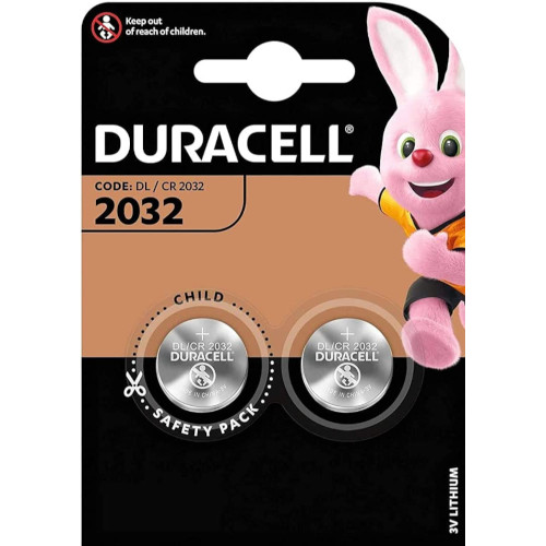 2 Duracell 2032 3V Lithium Batteries