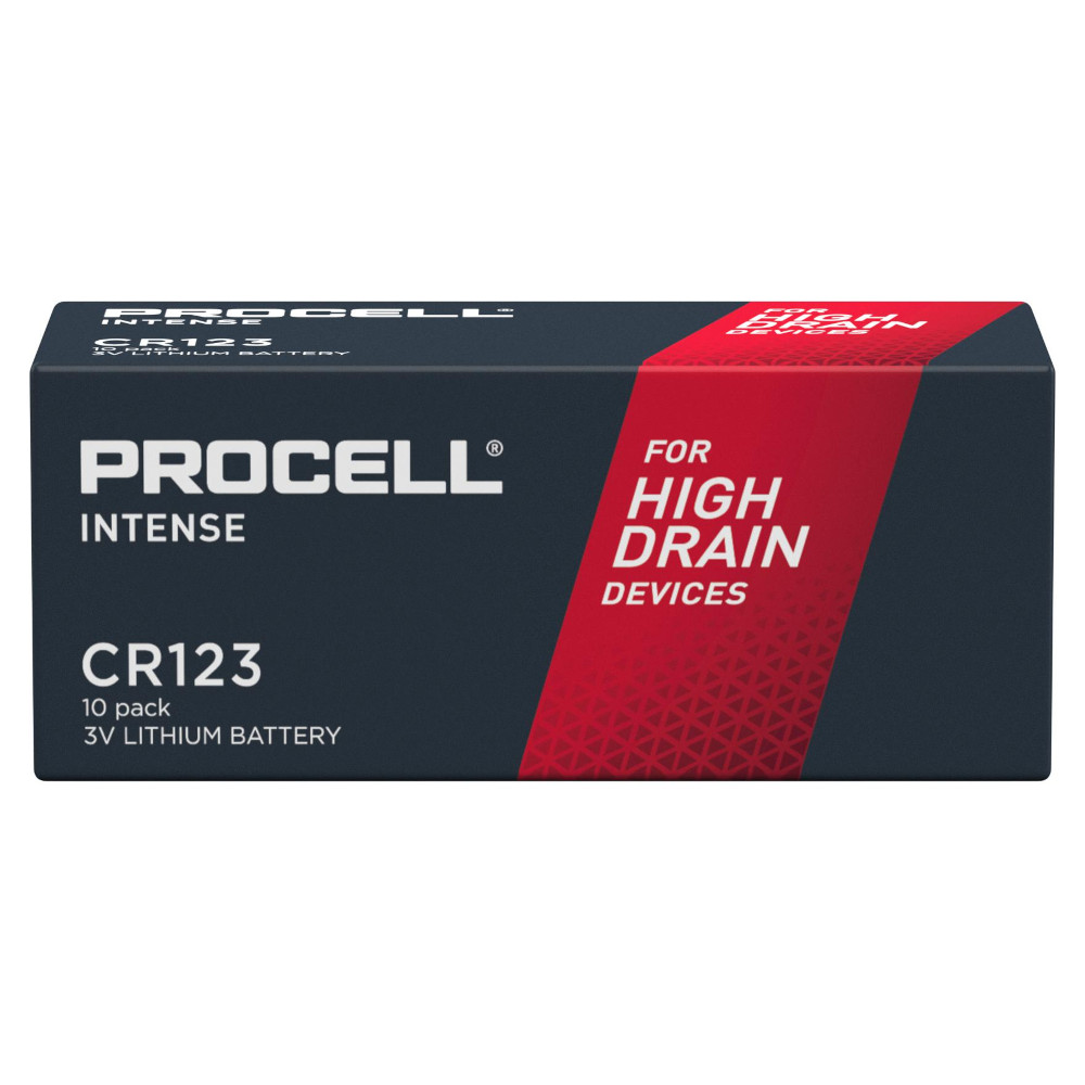 10 Batterie 3V CR123 Procell Intense - Clicca l'immagine per chiudere