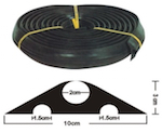 1-Channel Rubber Duct Protector for up to 20mm diameter cords