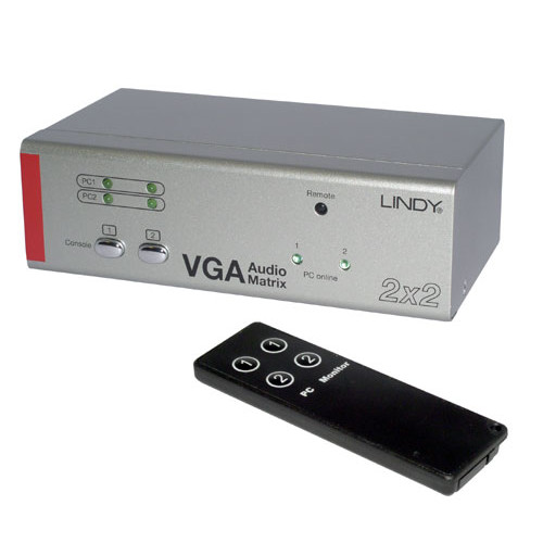 Commutateur matrix AV 2x2 - VGA & audio stéréo
